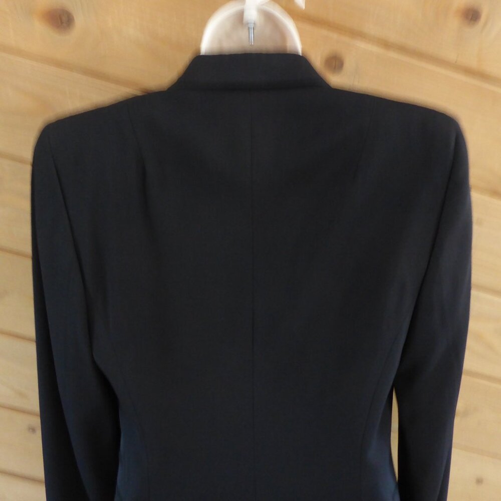 Donna Karan Solid Black Wool Blend Lined Basic Of… - image 6